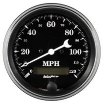 Hastighetsmätare 87mm 120MPH (Elektrisk) OLD TYME BLACK